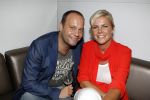 Hilversum 24 augustus 2011
Najaarspresentatie RTL in studio 24 op het mediapark. Irene Moors met Carlo Boszhard en vriend
Peter Smulders bv