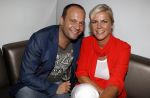 Hilversum 24 augustus 2011
Najaarspresentatie RTL in studio 24 op het mediapark. Irene Moors met Carlo Boszhard en vriend
Peter Smulders bv