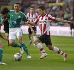 Eindhoven, 15 September 2011 
PSV-Legia Warschau, eindstand 1-0 Doelpunt Dries Mertens
UEFA Europa League 2011-2012
Dries Mertens
Foto Junior Smulders