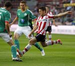 Eindhoven, 15 September 2011 
PSV-Legia Warschau, eindstand 1-0 Doelpunt Dries Mertens
UEFA Europa League 2011-2012
Dries Mertens
Foto Junior Smulders