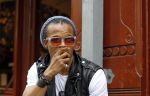 Amsterdam 17 augustus 2011
Edgar Davids op terras.
Peter Smulders bv