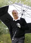 Hilversum 7 september 2011
Johan  Cruijff doet mee met de pro am van de klm open op de hilversumse golfclub. Johan speelt met Maarten Lafeber en zijn vrouw Danny is caddy van een spaanse vriend
Peter Smulders bv