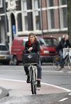 Amsterdam 26 augustus 2011
Lauren Verster in de regen op de fiets.
Peter Smulders bv