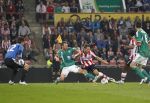 Eindhoven, 15 September 2011 
PSV-Legia Warschau, eindstand 1-0 Doelpunt Dries Mertens
UEFA Europa League 2011-2012
Tim Matavz
Foto Junior Smulders