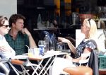 Amsterdam 30 augustus 2012
Beau v Erven Dorens en Bridget Maasland samen op terras.
Peter Smulders bv