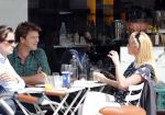 Amsterdam 30 augustus 2012
Beau v Erven Dorens en Bridget Maasland samen op terras.
Peter Smulders bv