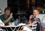 Amsterdam 30 augustus 2012
Beau v Erven Dorens en Bridget Maasland samen op terras.
Peter Smulders bv