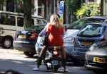 Amsterdam 4 september 2012
Candy Dulfer met vriend Bela op vespa scooter
Peter Smulders bv