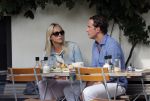 Amsterdam 6 septmber 2012
Chantal janzen met vriend Marco op terras 
Peter Smulders bv
