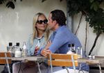 Amsterdam 6 septmber 2012
Chantal janzen met vriend Marco op terras 
Peter Smulders bv