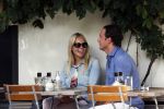 Amsterdam 6 septmber 2012
Chantal janzen met vriend Marco op terras 
Peter Smulders bv