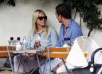 Amsterdam 6 septmber 2012
Chantal janzen met vriend Marco op terras 
Peter Smulders bv