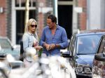 Amsterdam 6 septmber 2012
Chantal janzen met vriend Marco op terras 
Peter Smulders bv