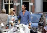 Amsterdam 6 septmber 2012
Chantal janzen met vriend Marco op terras 
Peter Smulders bv