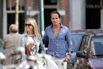 Amsterdam 6 septmber 2012
Chantal janzen met vriend Marco op terras 
Peter Smulders bv