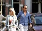 Amsterdam 6 septmber 2012
Chantal janzen met vriend Marco op terras 
Peter Smulders bv