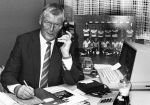 Eindhoven, 27 Oktober 1986 Jan Louwers op kantoor en bedrijf Jan Louwers Horeca Groothandel