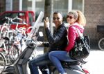 Amsterdam 3 september 2012
Ruud Gullit met zijn dochter Cheyenne op vespa scooter.
Peter Smulders bv
