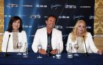 Amsterdam 8 augustus 2013
Gerard Joling en Caren Maywood en Alice Maywood tijdens persconferentie in het Amstel hotel waar ze aankondigen weer op te gaan treden tijdens concert Gerad Joling in het ziggo dome.
Peter Smulders bv
