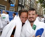 Amsterdam 8 september 2013
Amsterdam city swim door de grachten met diverse bn ers.