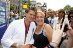 Amsterdam 8 september 2013
Amsterdam city swim door de grachten met diverse bn ers.