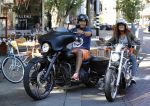 Amsterdam 5 september 2013
Chimene v Oosterhout op haar Harley Davidson samen met Dennis Rugenbregt
Foto Peter Smulders BV