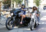 Amsterdam 5 september 2013
Chimene v Oosterhout op haar Harley Davidson samen met Dennis Rugenbregt
Foto Peter Smulders BV