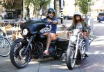 Amsterdam 5 september 2013
Chimene v Oosterhout op haar Harley Davidson samen met Dennis Rugenbregt
Foto Peter Smulders BV