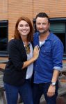 Hilversum 2 september 2013
Presentatie deelnemers Expeditie Robinson in het pand van RTL.
Evi hanssen met Dennis Weening