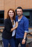 Hilversum 2 september 2013
Presentatie deelnemers Expeditie Robinson in het pand van RTL.
Evi hanssen met Dennis Weening