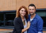 Hilversum 2 september 2013
Presentatie deelnemers Expeditie Robinson in het pand van RTL.
Evi hanssen met Dennis Weening
