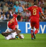 Eindhoven, 20 Augustus 2013
3e Voorronde CL PSV-AC Milan, eindstand 1-1
Jetro Willems in duel met Stephan El Shaarawy
Foto Peter Smulders BV