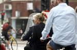 Amsterdam 21 augustus 2013
Lieke v Lexmond samen met haar manager Frank Wisse op vespa scooter.
Peter Smulders bv