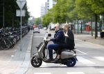 Amsterdam 21 augustus 2013
Lieke v Lexmond samen met haar manager Frank Wisse op vespa scooter.
Peter Smulders bv