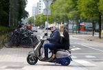 Amsterdam 21 augustus 2013
Lieke v Lexmond samen met haar manager Frank Wisse op vespa scooter.
Peter Smulders bv