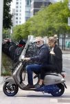 Amsterdam 21 augustus 2013
Lieke v Lexmond samen met haar manager Frank Wisse op vespa scooter.
Peter Smulders bv