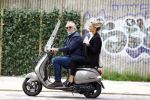 Amsterdam 21 augustus 2013
Lieke v Lexmond samen met haar manager Frank Wisse op vespa scooter.
Peter Smulders bv