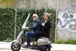 Amsterdam 21 augustus 2013
Lieke v Lexmond samen met haar manager Frank Wisse op vespa scooter.
Peter Smulders bv