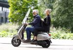Amsterdam 21 augustus 2013
Lieke v Lexmond samen met haar manager Frank Wisse op vespa scooter.
Peter Smulders bv