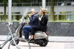 Amsterdam 21 augustus 2013
Lieke v Lexmond samen met haar manager Frank Wisse op vespa scooter.
Peter Smulders bv