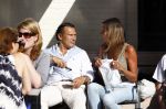 Amsterdam 20 augustus 2013
Mariska Hulscher met haar nieuwe vriend Toon Boorsma op terras.