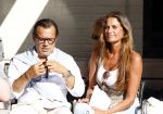 Amsterdam 20 augustus 2013
Mariska Hulscher met haar nieuwe vriend Toon Boorsma op terras.