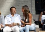 Amsterdam 20 augustus 2013
Mariska Hulscher met haar nieuwe vriend Toon Boorsma op terras.