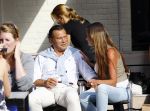 Amsterdam 20 augustus 2013
Mariska Hulscher met haar nieuwe vriend Toon Boorsma op terras.