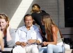 Amsterdam 20 augustus 2013
Mariska Hulscher met haar nieuwe vriend Toon Boorsma op terras.