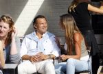 Amsterdam 20 augustus 2013
Mariska Hulscher met haar nieuwe vriend Toon Boorsma op terras.