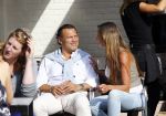 Amsterdam 20 augustus 2013
Mariska Hulscher met haar nieuwe vriend Toon Boorsma op terras.