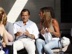 Amsterdam 20 augustus 2013
Mariska Hulscher met haar nieuwe vriend Toon Boorsma op terras.