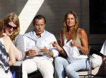 Amsterdam 20 augustus 2013
Mariska Hulscher met haar nieuwe vriend Toon Boorsma op terras.