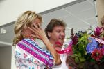 Hoofddorp 29 augustus 2013
Presentatie van de Margriet met Natasja Foger als hoofdredaktrice.
Leontine v d Bos de reguliere hoofdredaktrice geeft aar het eerste exemplaar en Rene Froger zingt voor Natasja bij sanoma uitgevers